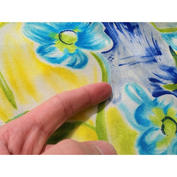 VTG L'Homme Loop Collar Shirt Rayon Abstract Water Color Print Button Up Large - Picture 7 of 15